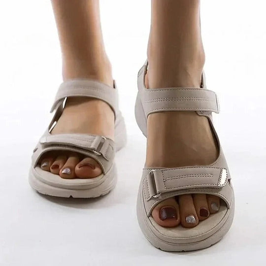 Women's Adjustable Strap Sport Sandals with Wedge Cushion Support