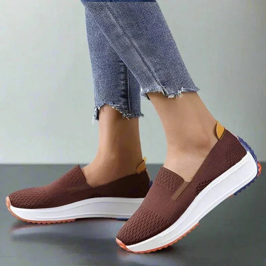 Slip On Mesh Sneakers for Women with Wide Toe Box and Cushioned Sole