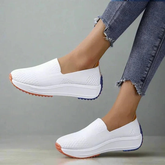 Slip On Mesh Sneakers for Women with Wide Toe Box and Cushioned Sole