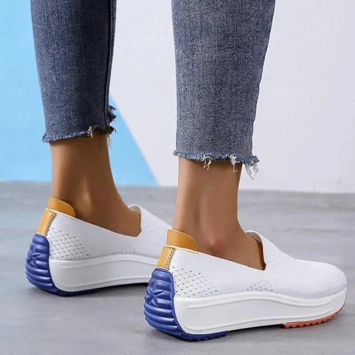 Slip On Mesh Sneakers for Women with Wide Toe Box and Cushioned Sole