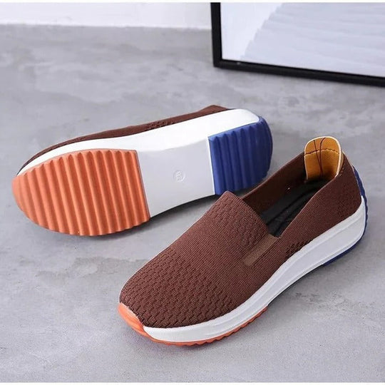 Slip On Mesh Sneakers for Women with Wide Toe Box and Cushioned Sole