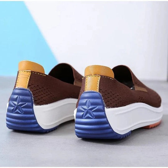 Slip On Mesh Sneakers for Women with Wide Toe Box and Cushioned Sole