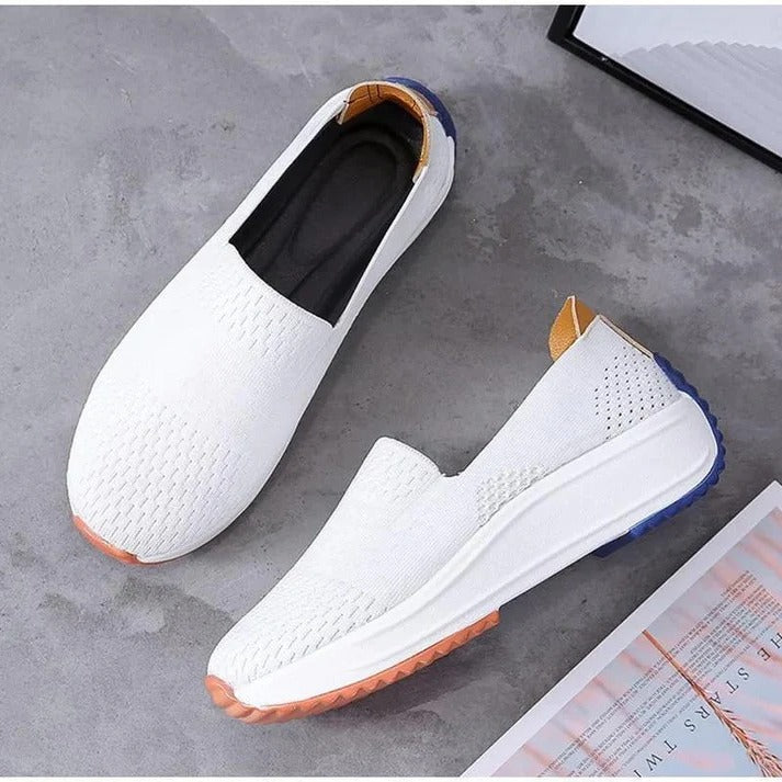 Slip On Mesh Sneakers for Women with Wide Toe Box and Cushioned Sole