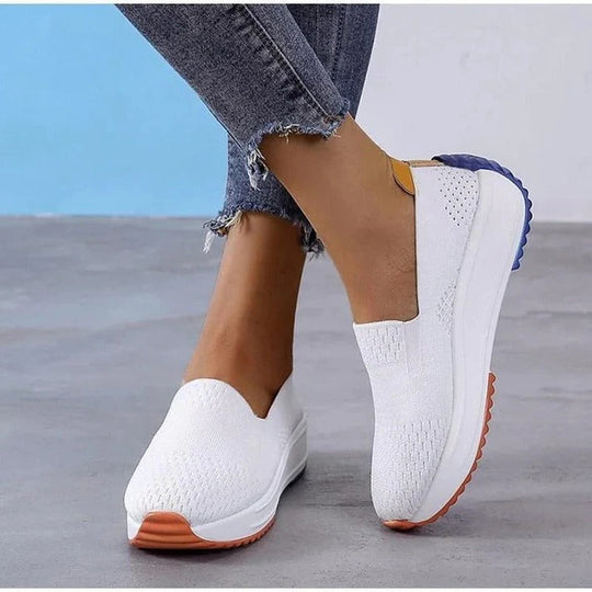 Slip On Mesh Sneakers for Women with Wide Toe Box and Cushioned Sole