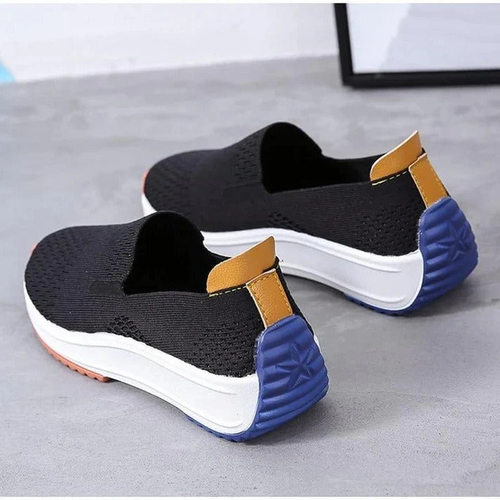 Slip On Mesh Sneakers for Women with Wide Toe Box and Cushioned Sole