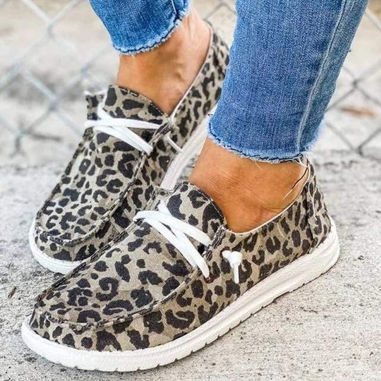 Women's Wide Toe Box Canvas Sneakers with Stretch Band and Cushioned Insole