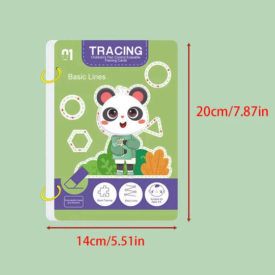 Reusable Early Learning Handwriting Practice Book for Toddlers
