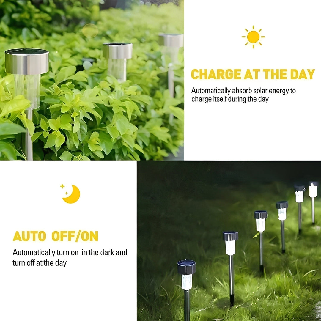 Solar Powered LED Fairy Lights for Garden and Yard Placement, Set of 10