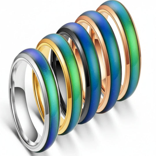 Thermochromic Mood Ring with Stainless Steel Band