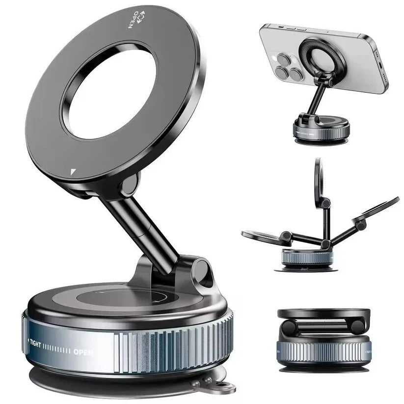 Foldable Magnetic Car Phone Mount with 360 Degree Hands-Free Rotation