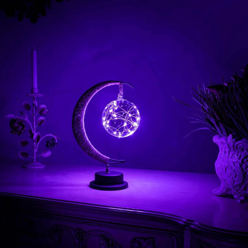 3D Moon Lamp with Detailed Celestial Surface Design