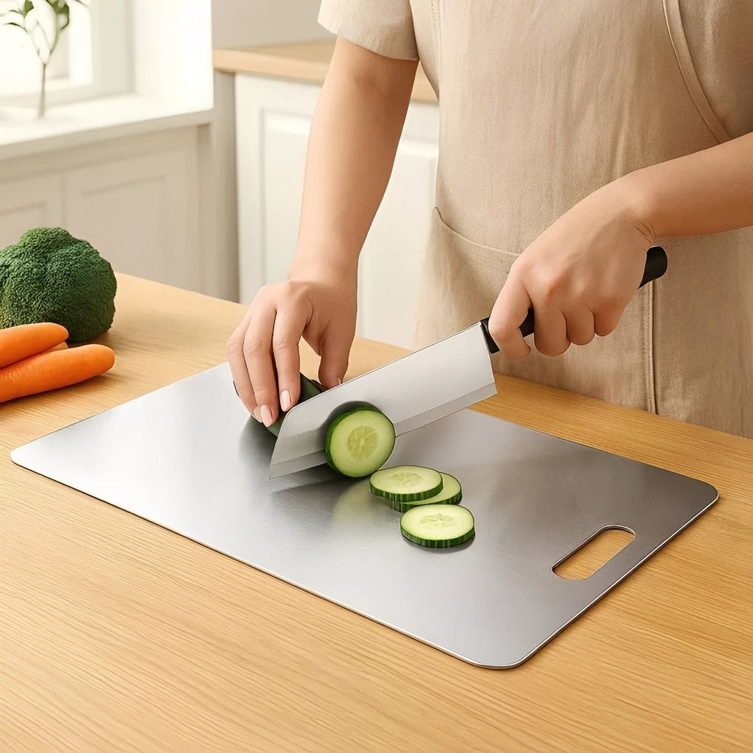 Stainless Steel Kitchen Cutting Board for Meat, Vegetables and Fruit