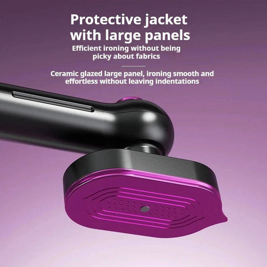 Portable Garment Steamer with Rotating Handle and Visible Water Tank