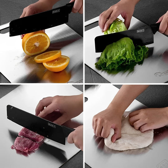 Stainless Steel Kitchen Cutting Board for Meat, Vegetables and Fruit