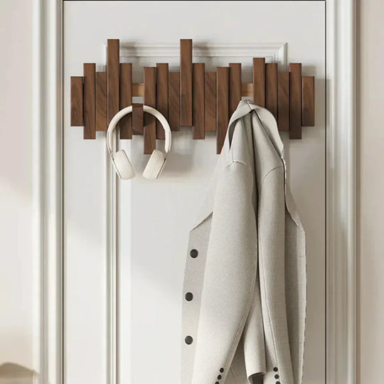 Elegant Wall Coat Rack in Piano Wood – Practical Solution for Organizing Your Entryway