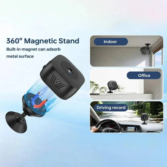 Mini 4K Wi-Fi Indoor Security Camera with Night Vision and Motion Alerts