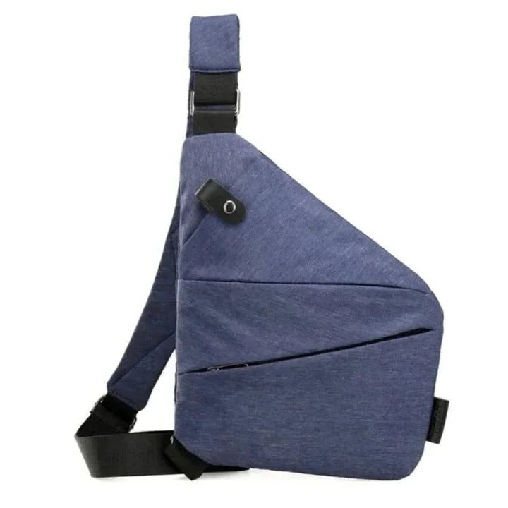 Unisex Crossbody Bag with Hidden Zipper and Secure Design