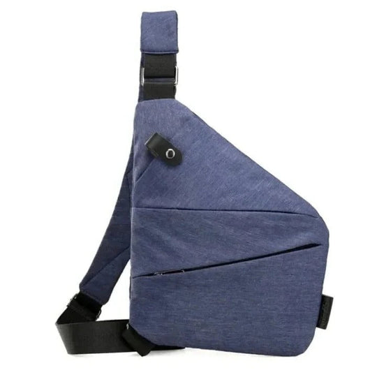 Unisex Crossbody Bag with Hidden Zipper and Secure Design