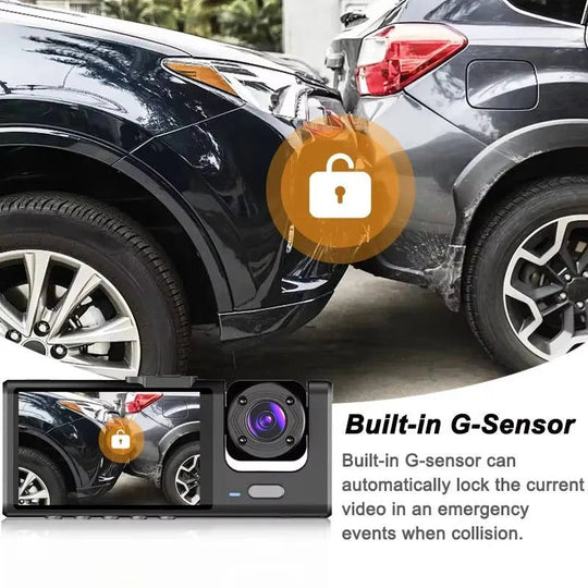 Dual Lens Dash Camera Front and Rear with 2 Inch Screen and Parking Monitor