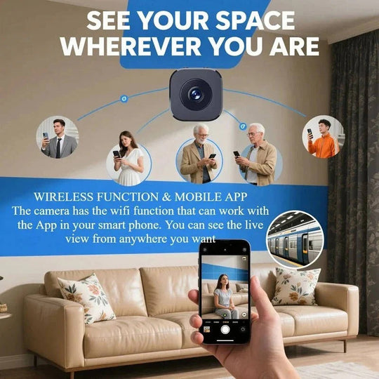 Mini 4K Wi-Fi Indoor Security Camera with Night Vision and Motion Alerts