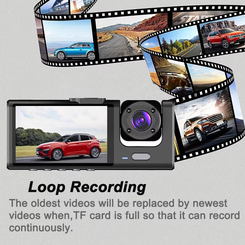 Dual Lens Dash Camera Front and Rear with 2 Inch Screen and Parking Monitor