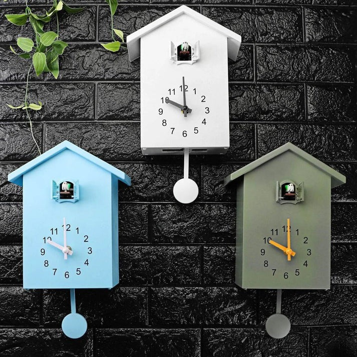 Ornamental Wall Clock with Bird Accent and Adjustable Sound