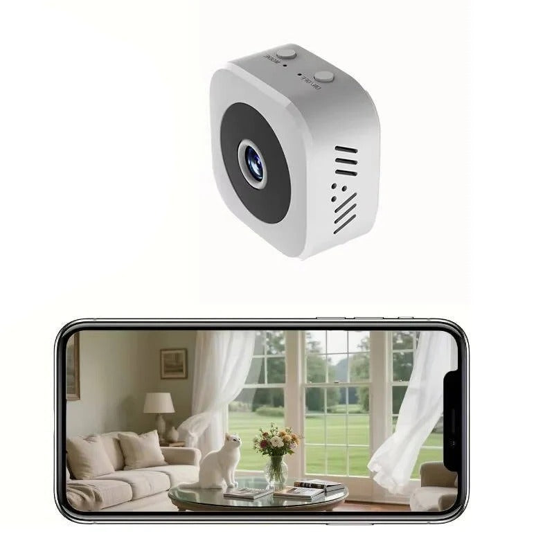 Mini 4K Wi-Fi Indoor Security Camera with Night Vision and Motion Alerts