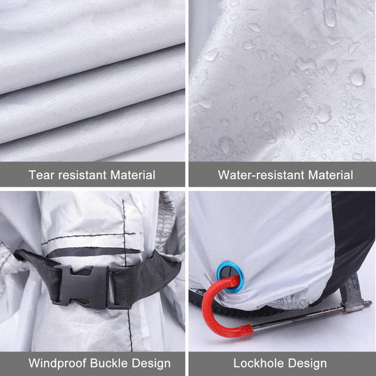 Waterproof Electric Bike Cover with PU Coating and Lock Opening for Outdoor Use
