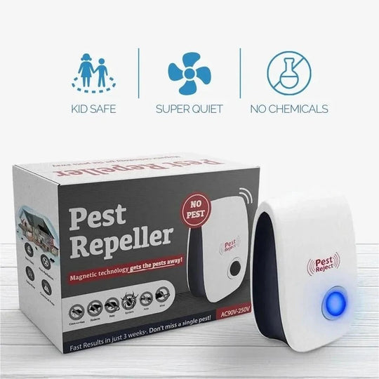 Ultrasonic Pest Repeller for Indoor Home Use with Single Button Design