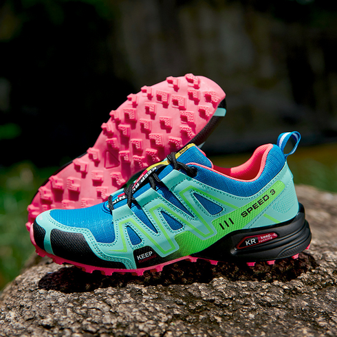 Summit Climber Hiking Boots in Blue and Green