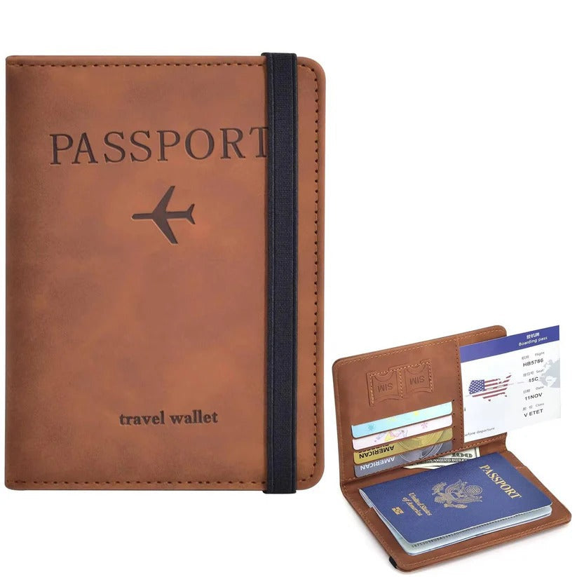 Unisex Slim Travel Passport Wallet with Card Slots