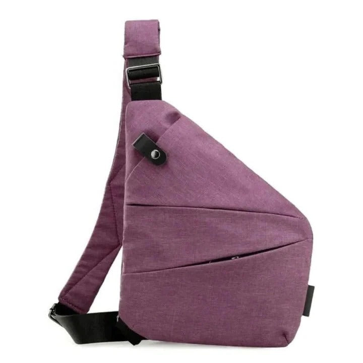 Unisex Crossbody Bag with Hidden Zipper and Secure Design