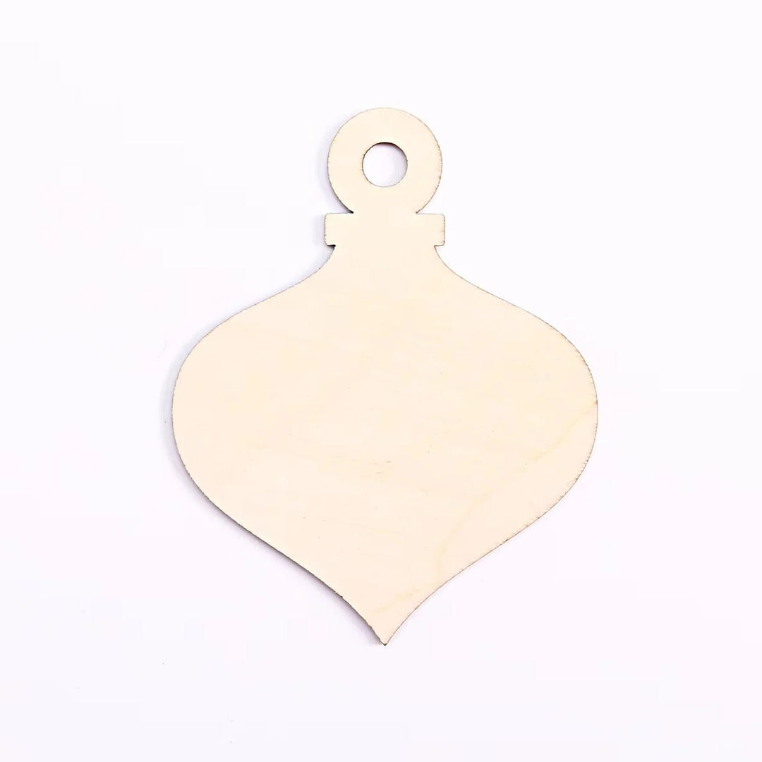 Unfinished Wooden Ornament Blanks for DIY Crafts, 10 Piece Set