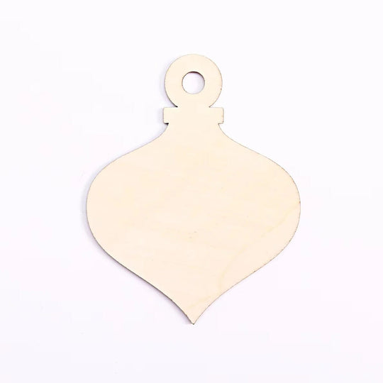 Unfinished Wooden Ornament Blanks for DIY Crafts, 10 Piece Set