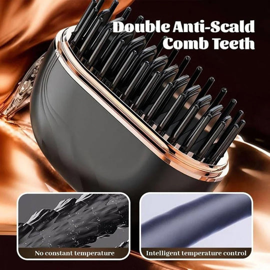 Compact Cordless Heated Straightening Comb, USB Rechargeable