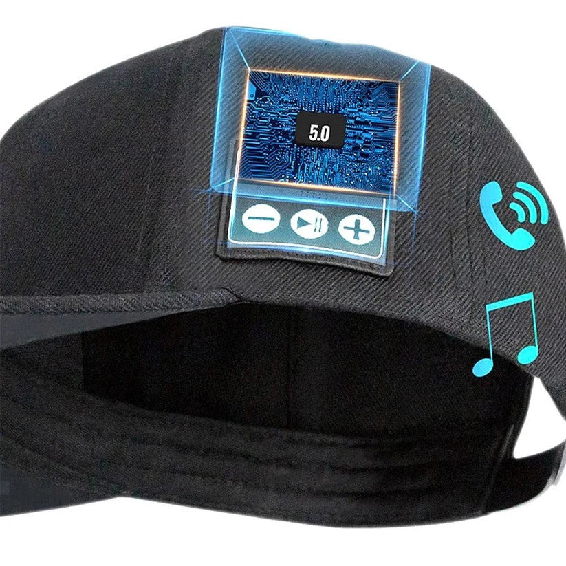 Bluetooth Speaker Baseball Cap with Open Ear Audio and Mic