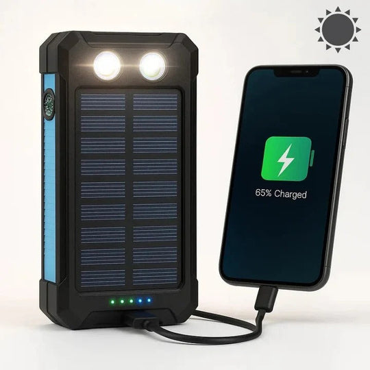 Solar Power Bank Charger with Waterproof Design