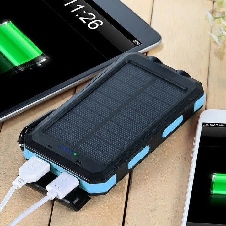 Solar Power Bank Charger with Waterproof Design