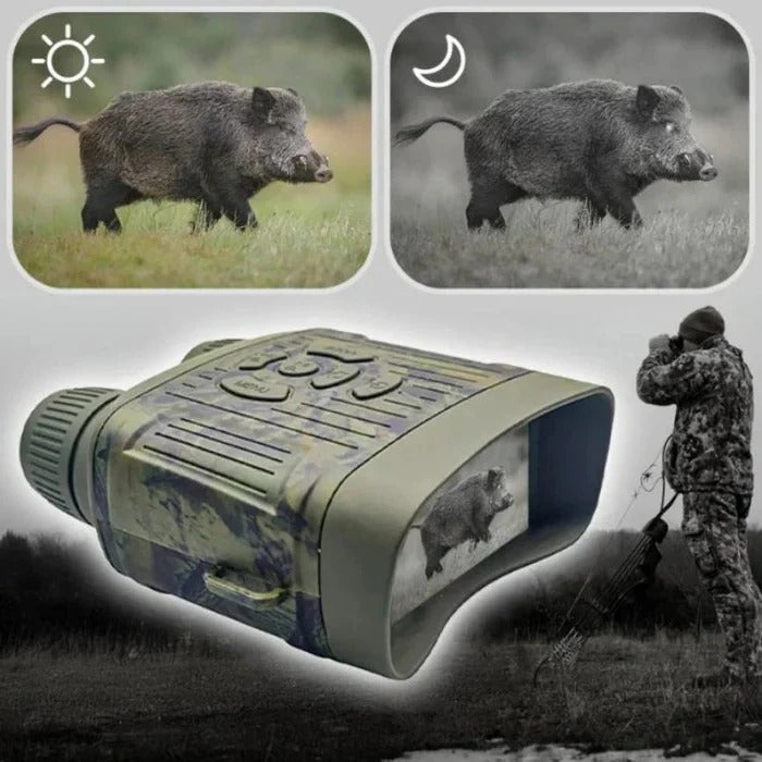Infrared Night Vision Optics with Built-In Display and Zoom