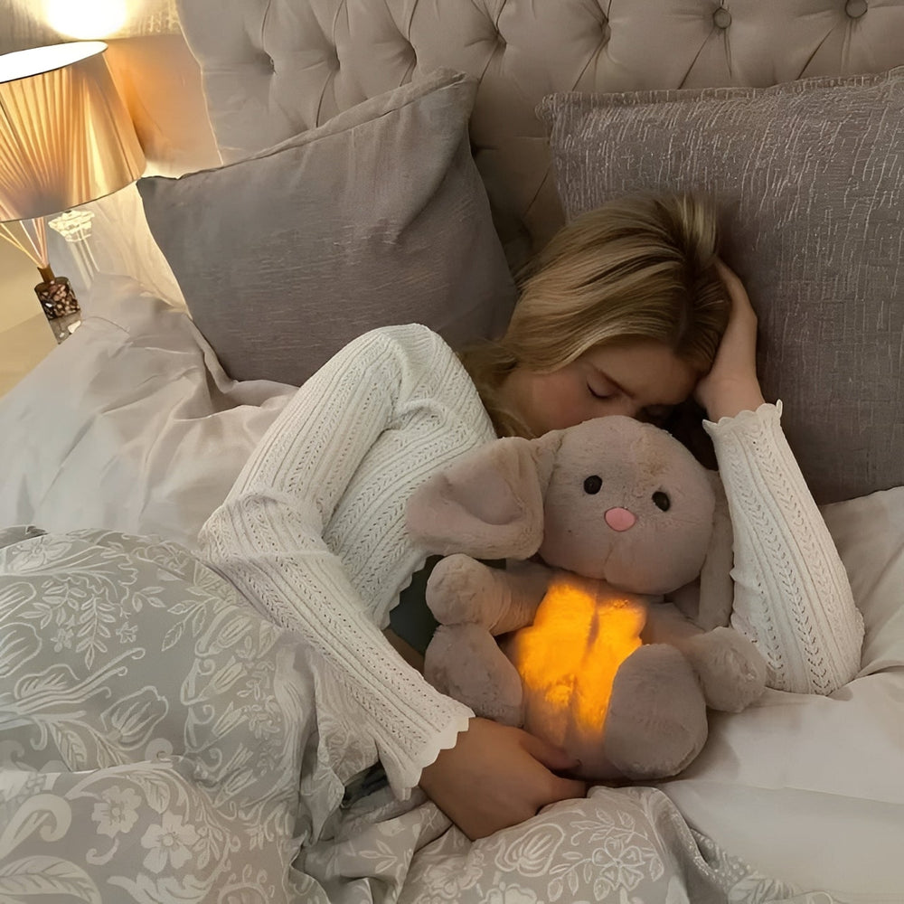 Stuffed Animal Bunny with Breathing Motion Feature