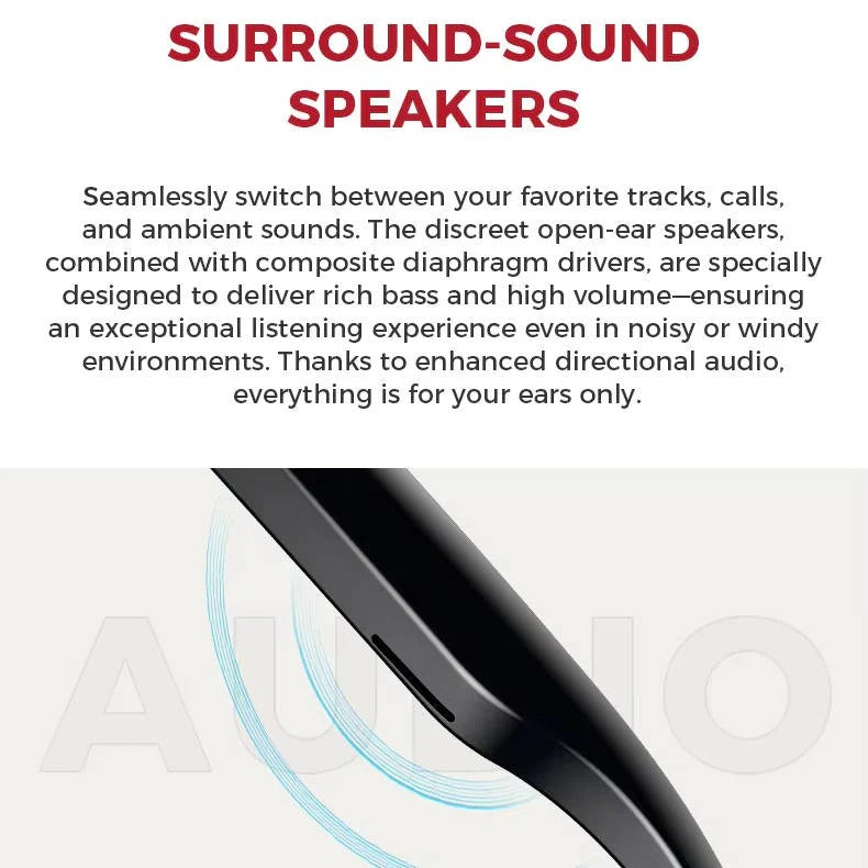 Smart Glasses with Built-In Video Camera and Bluetooth Audio