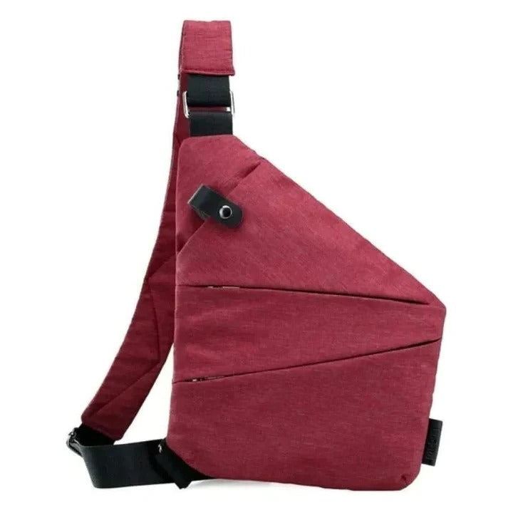 Unisex Crossbody Bag with Hidden Zipper and Secure Design