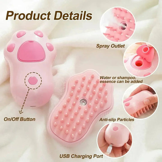 Steam Pet Grooming Brush for Dogs