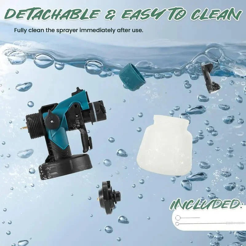Battery Powered Paint Sprayer with 3 Interchangeable Nozzles and Multiple Spray Modes