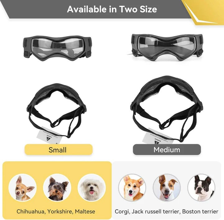 Ventilated Dog Goggles with Adjustable Strap