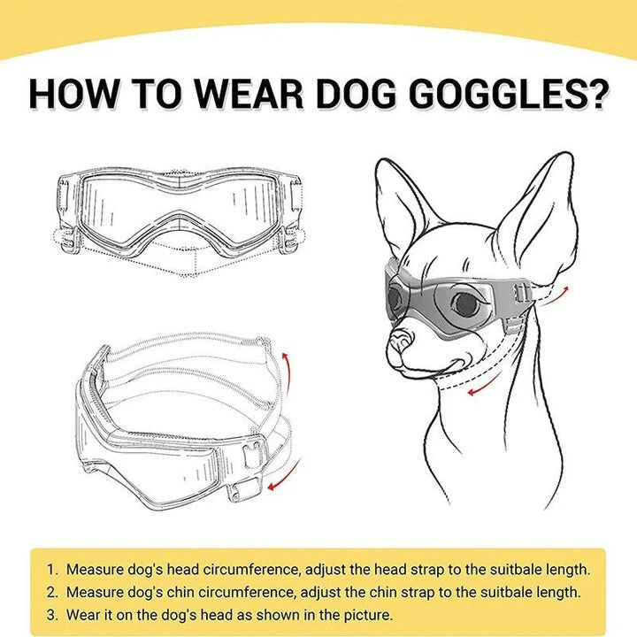 Ventilated Dog Goggles with Adjustable Strap