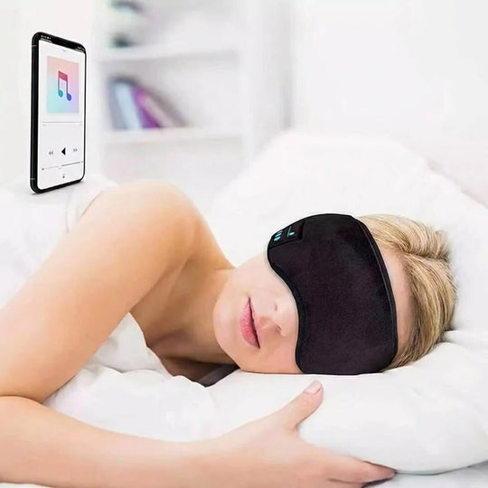 Bluetooth Sleep Mask Headphones with Adjustable Fit and Built-In Speakers