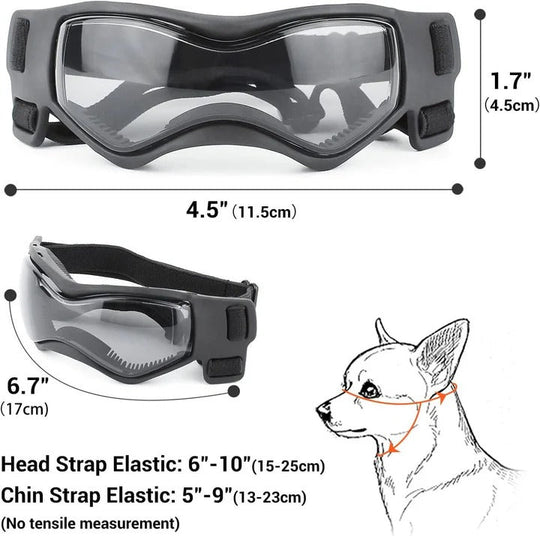 Ventilated Dog Goggles with Adjustable Strap