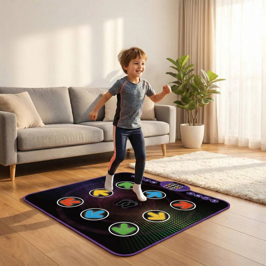Bluetooth Dance Mat with Light Up Electronic Music Game Pad for Kids