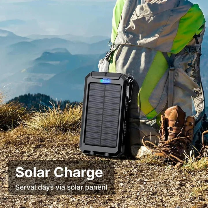 Solar Power Bank Charger with Waterproof Design